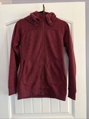 Burton Maroon Knit Hooded Sweater